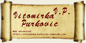 Vitomirka Purković vizit kartica